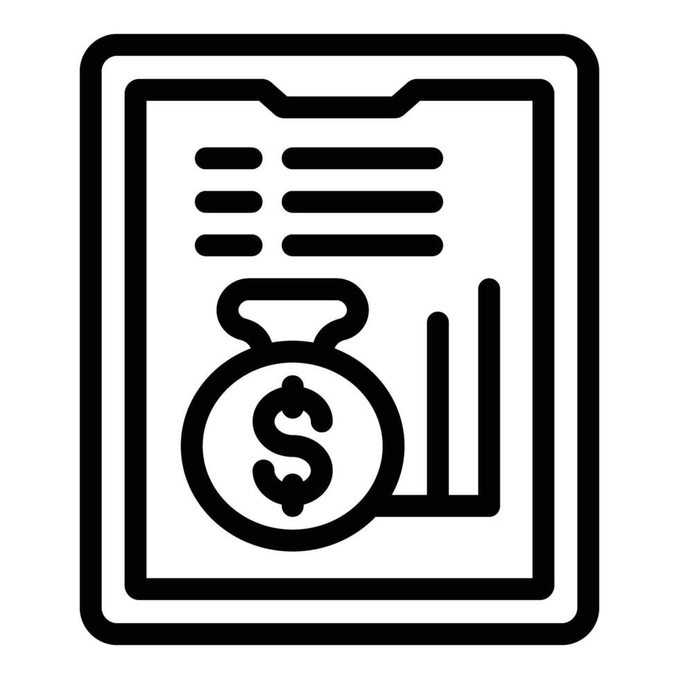 Handel online Schule Symbol Gliederung Vektor. Geld Lernen vektor