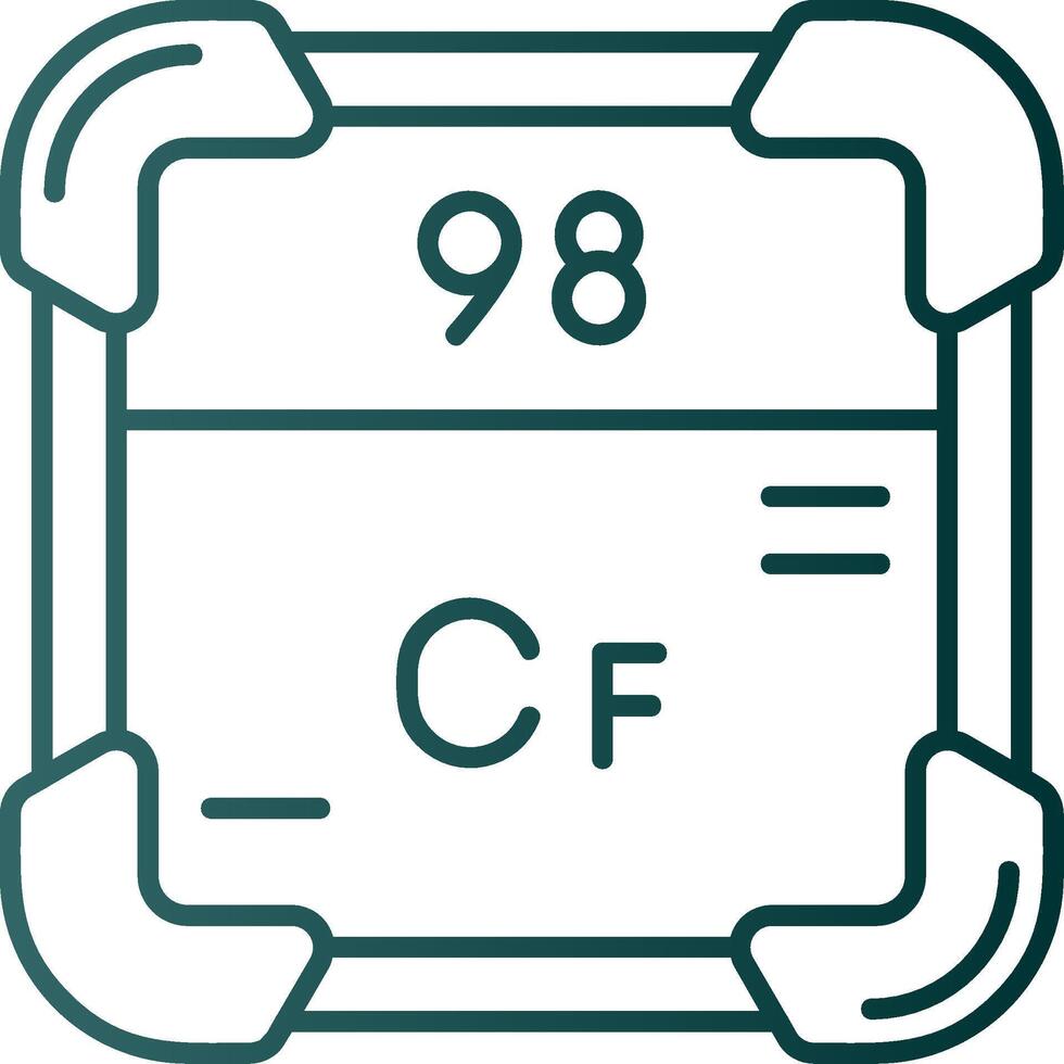 Kalifornien Linie Gradient Grün Symbol vektor