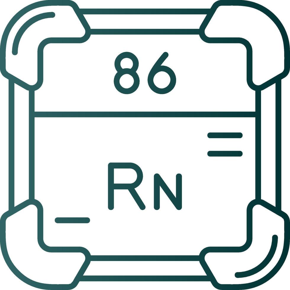 Radon Linie Gradient Grün Symbol vektor