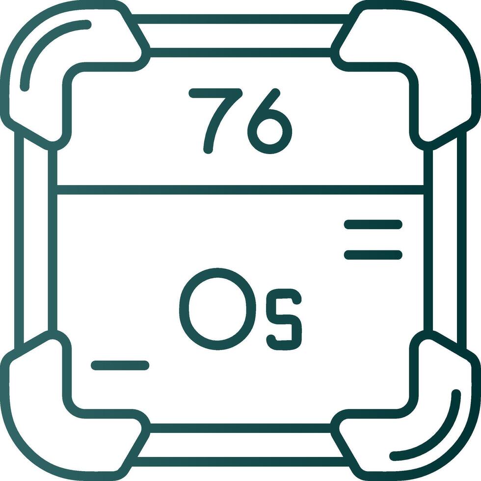 Osmium Linie Gradient Grün Symbol vektor