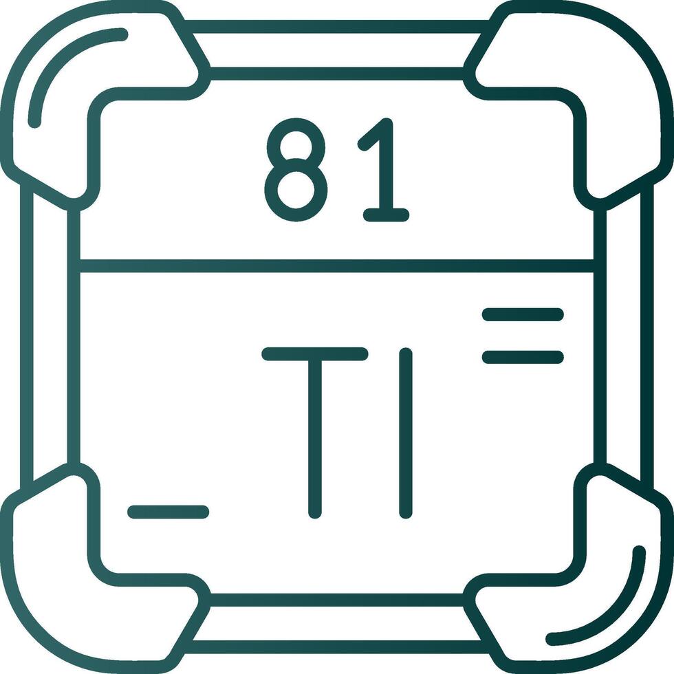 Thallium Linie Gradient Grün Symbol vektor