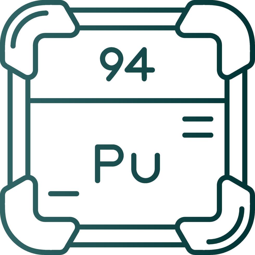 Plutonium Linie Gradient Grün Symbol vektor