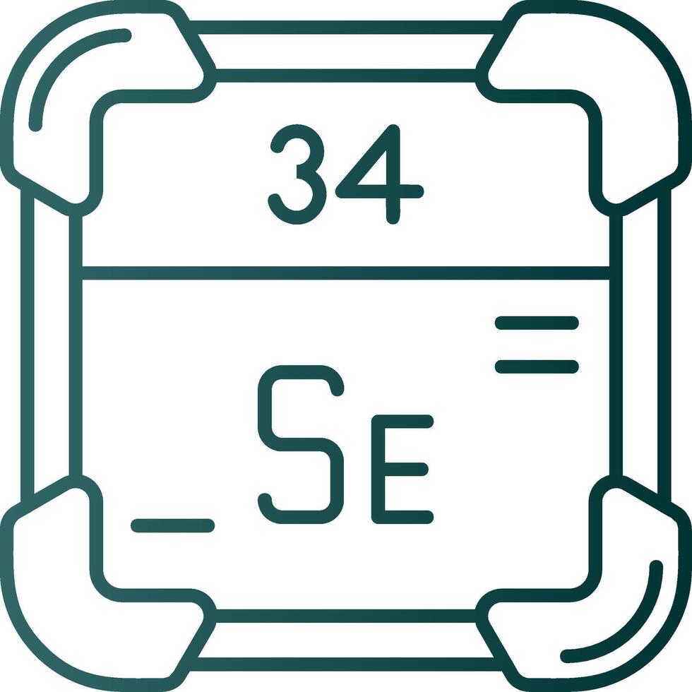 Selen Linie Gradient Grün Symbol vektor