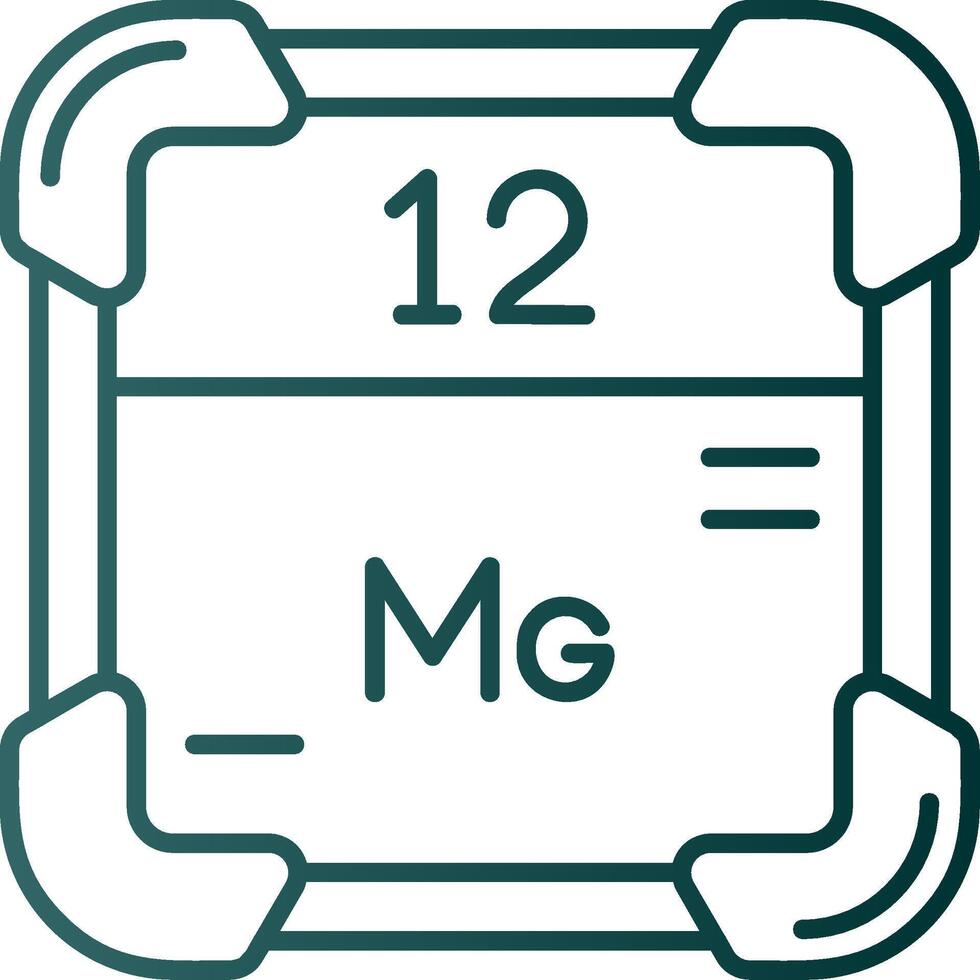 Magnesium Linie Gradient Grün Symbol vektor