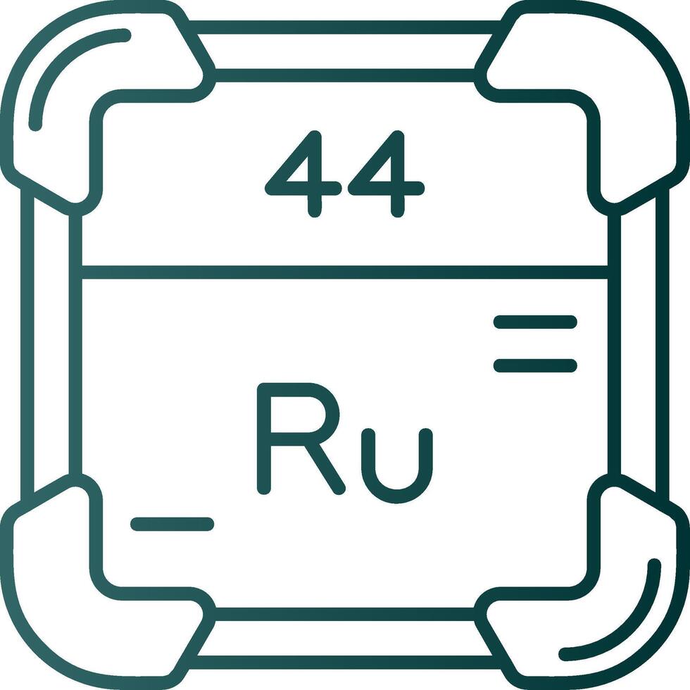 Ruthenium Linie Gradient Grün Symbol vektor