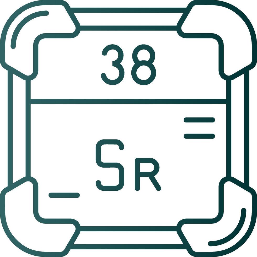 Strontium Linie Gradient Grün Symbol vektor