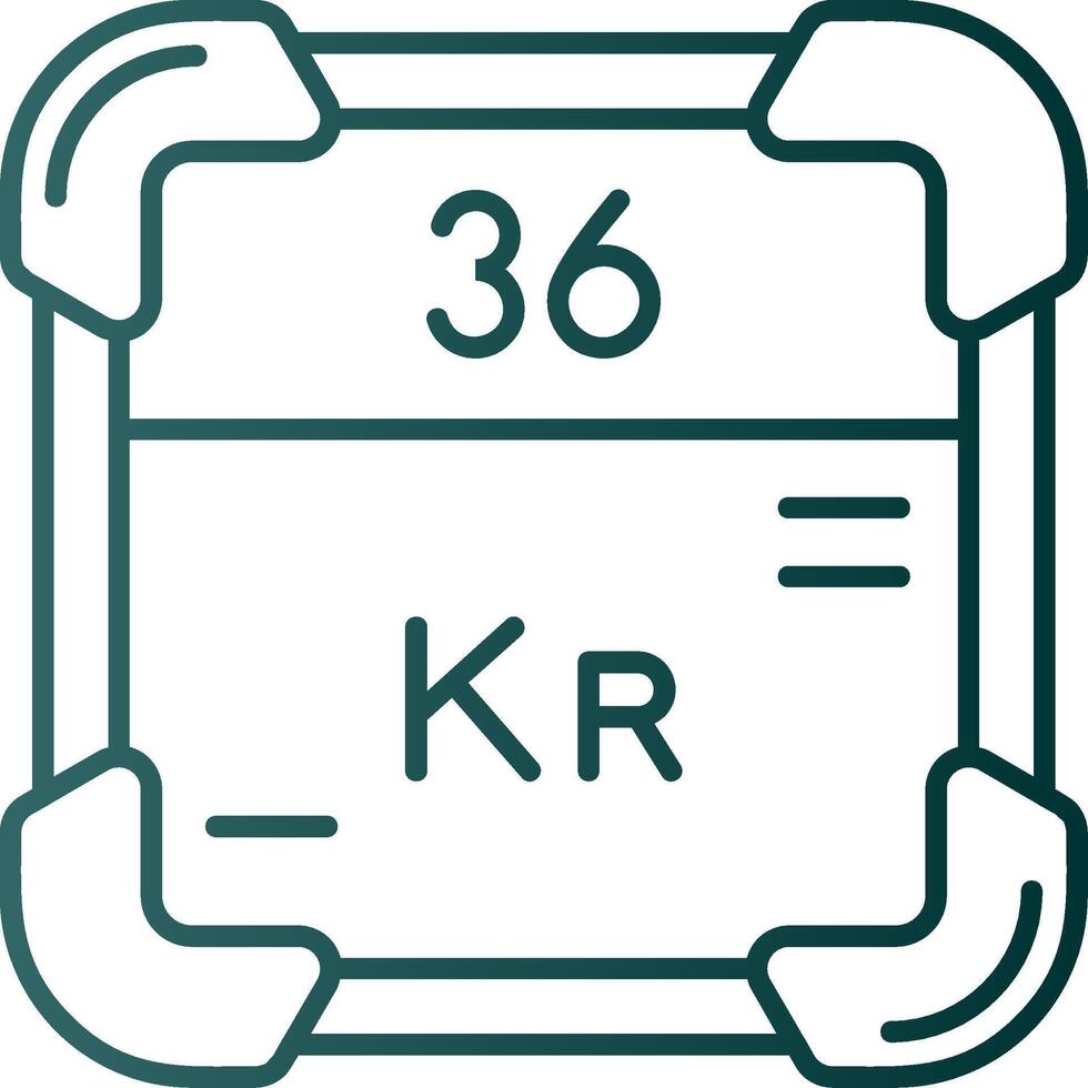 Krypton Linie Gradient Grün Symbol vektor