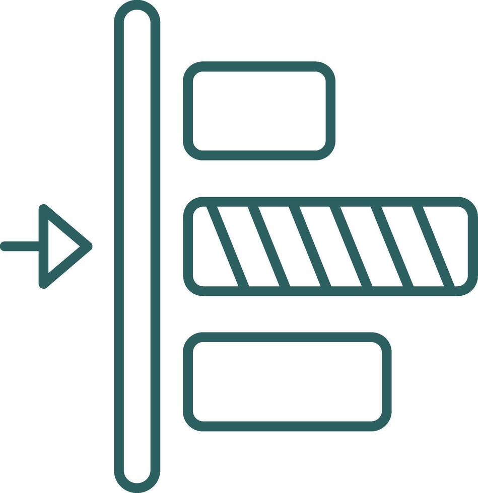 links Ausrichtung Linie Gradient Grün Symbol vektor