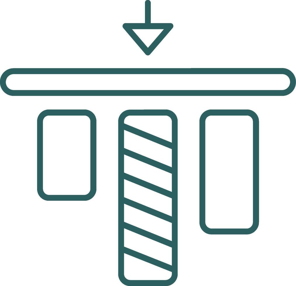 oben Ausrichtung Linie Gradient Grün Symbol vektor