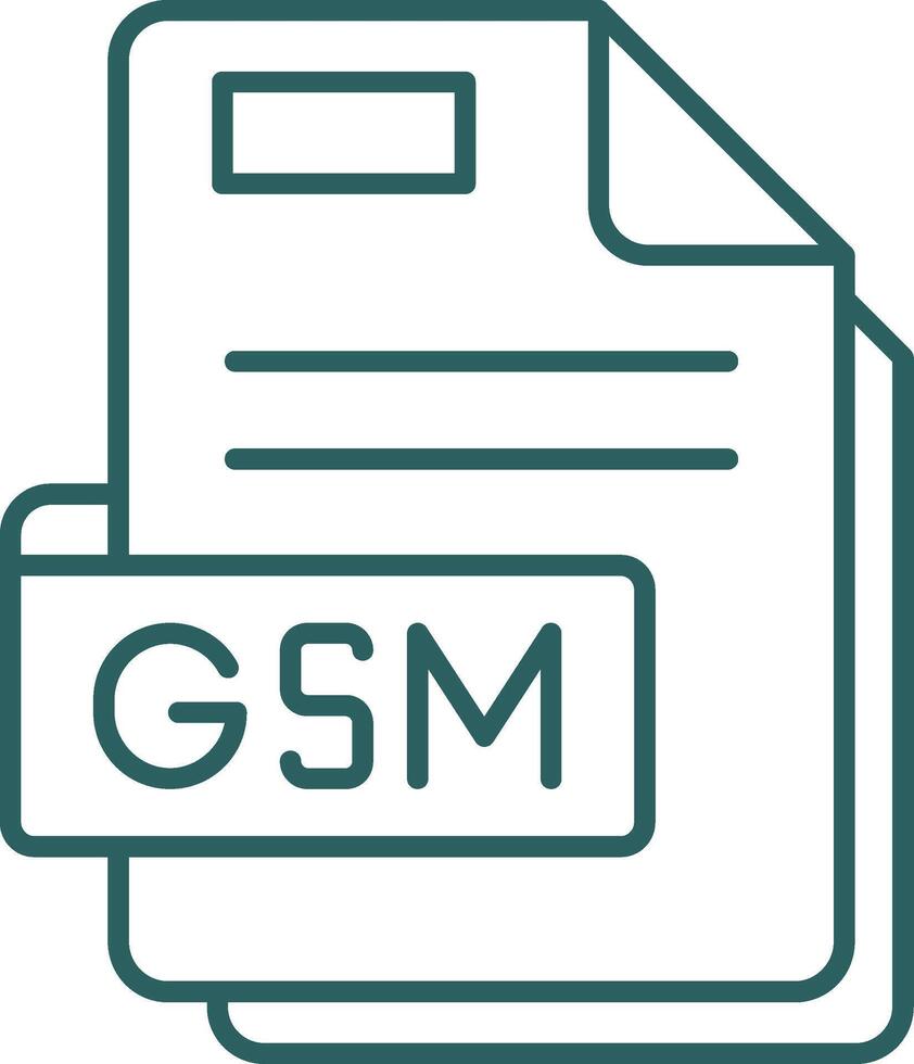 gsm Linie Gradient Grün Symbol vektor