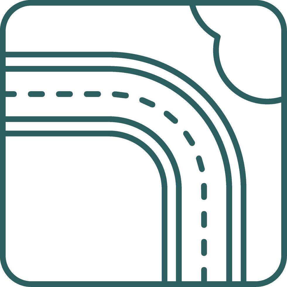 Autobahn Linie Gradient Grün Symbol vektor