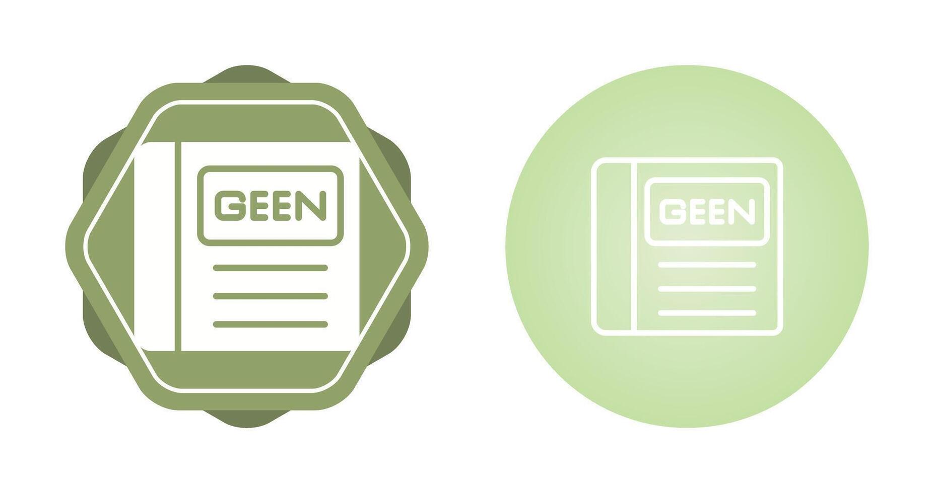 grön bok vektor ikon
