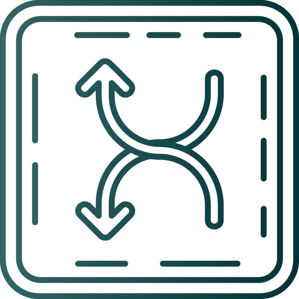 Mischen Linie Gradient Grün Symbol vektor