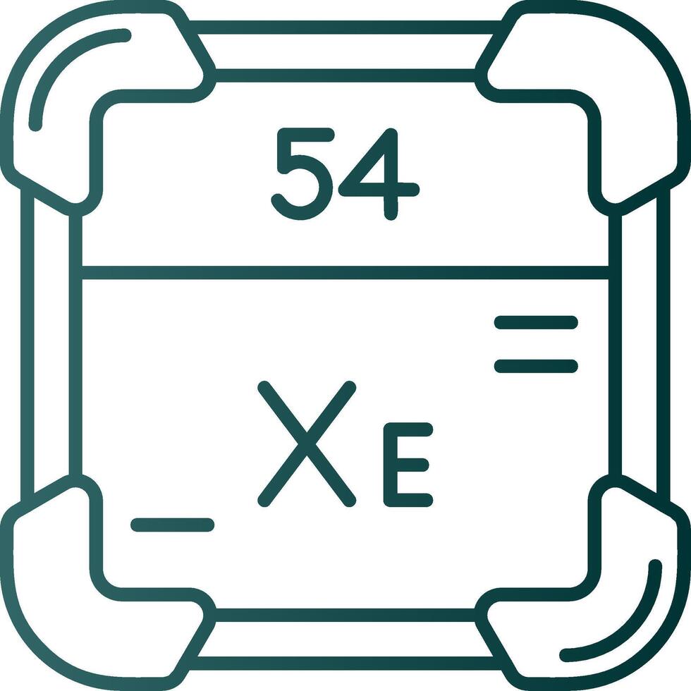 xenon linje lutning grön ikon vektor