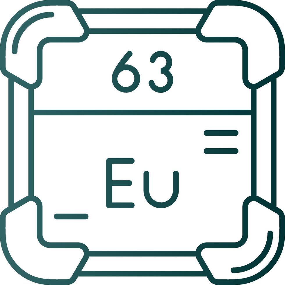 Europium Linie Gradient Grün Symbol vektor