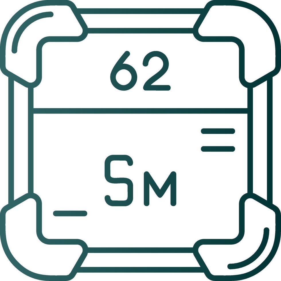 Samarium Linie Gradient Grün Symbol vektor