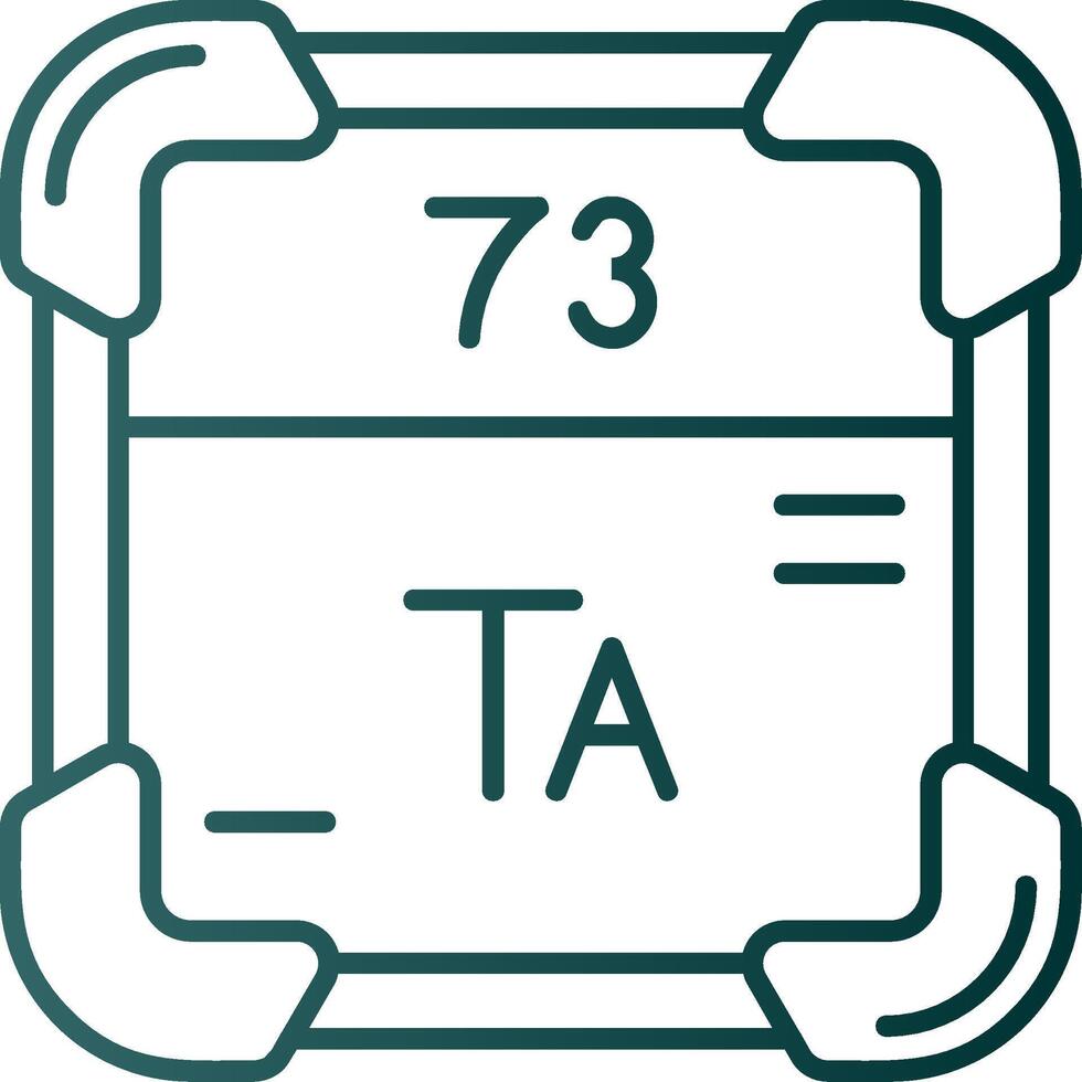 Tantal Linie Gradient Grün Symbol vektor