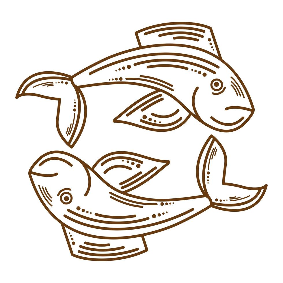 Fische Astrologie Symbol vektor