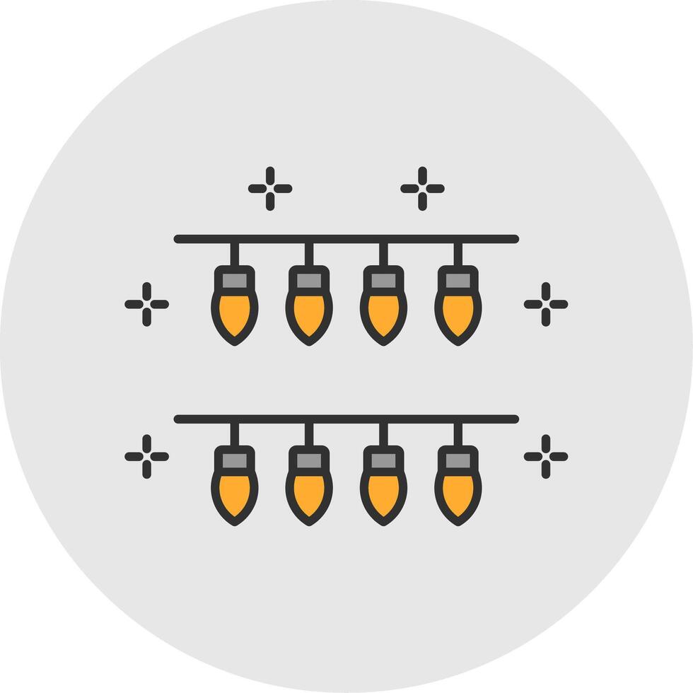 Beleuchtung Linie gefüllt Licht Kreis Symbol vektor