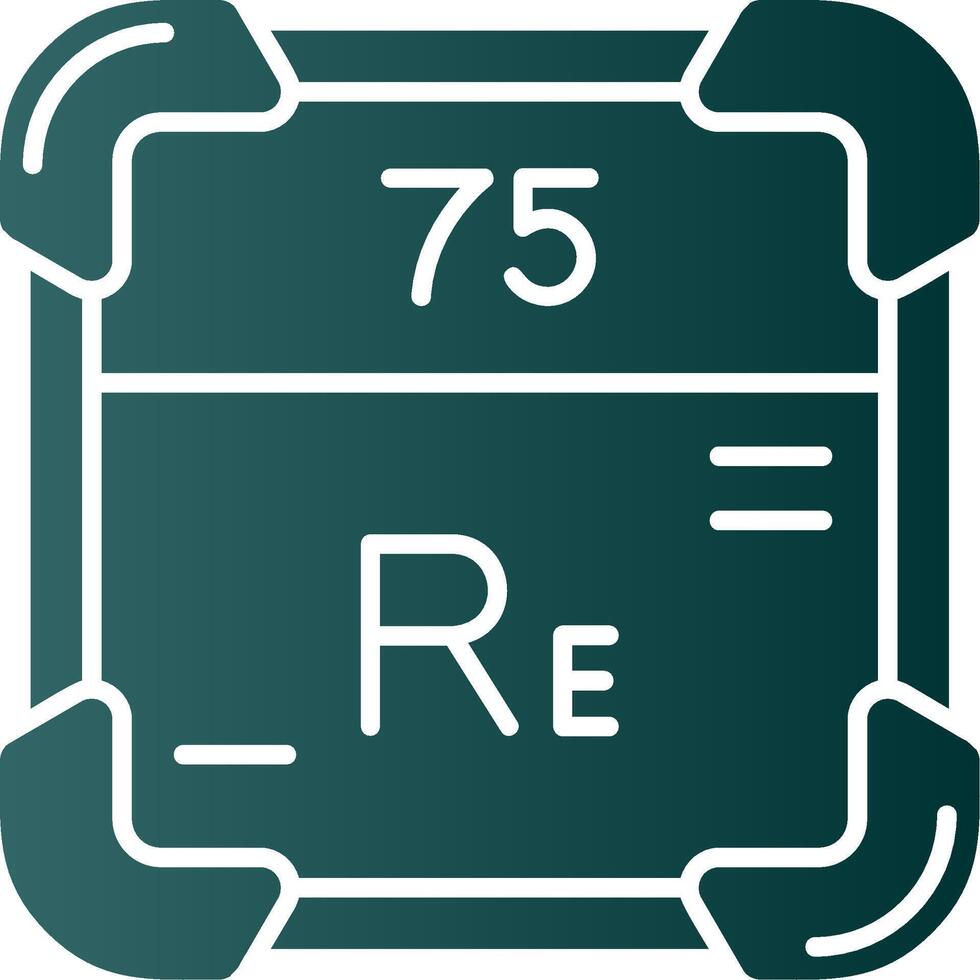 Rhenium Glyphe Gradient Grün Symbol vektor