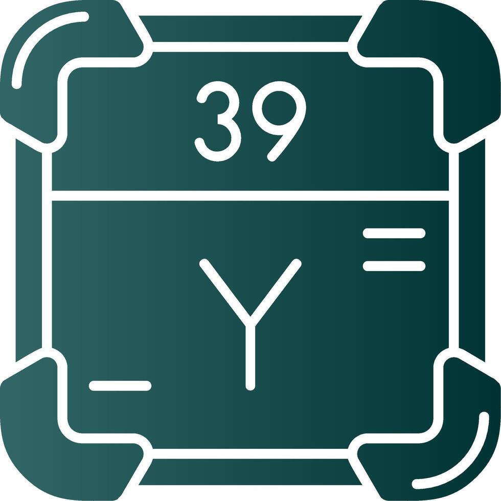 Yttrium Glyphe Gradient Grün Symbol vektor