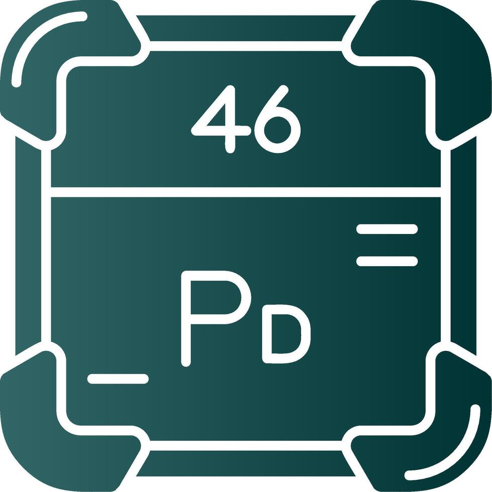 Palladium Glyphe Gradient Grün Symbol vektor