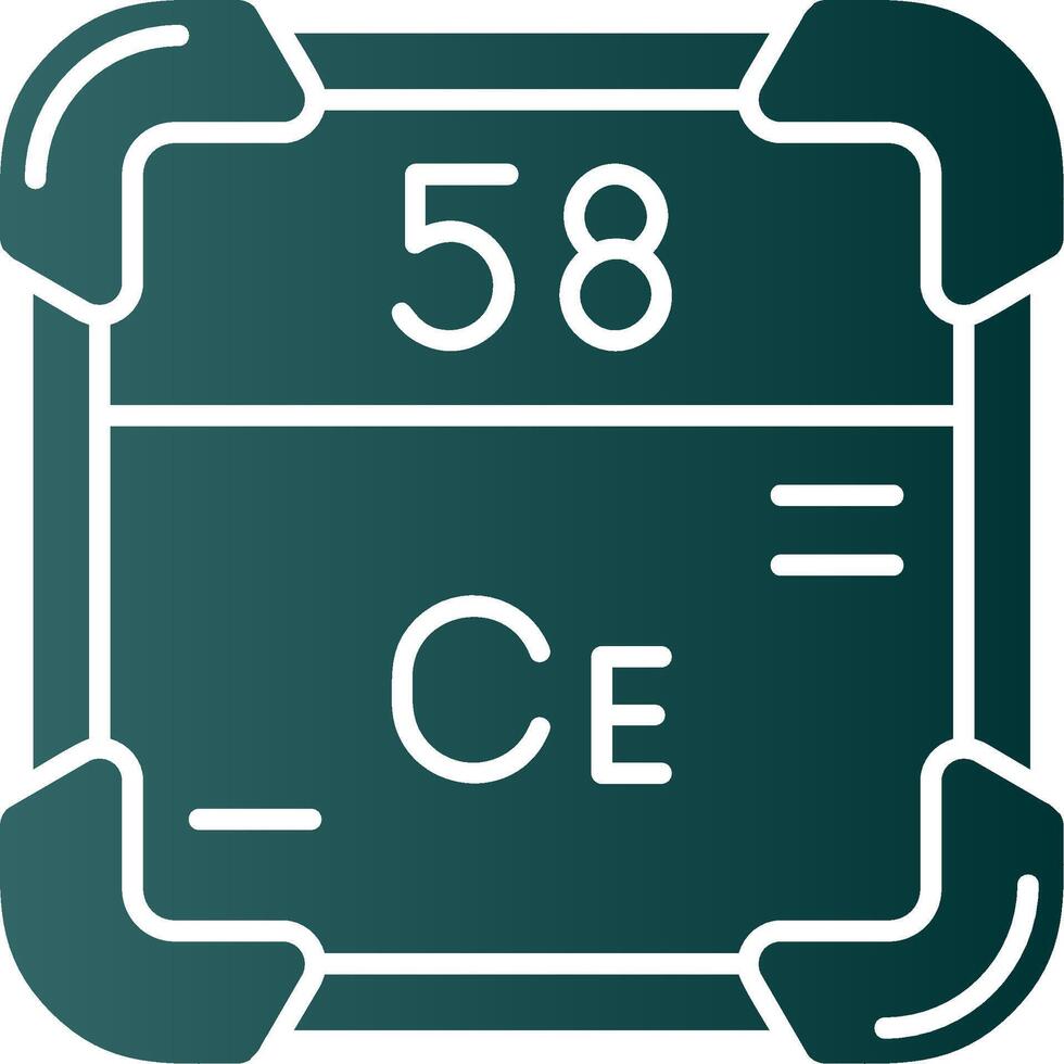 Cer Glyphe Gradient Grün Symbol vektor