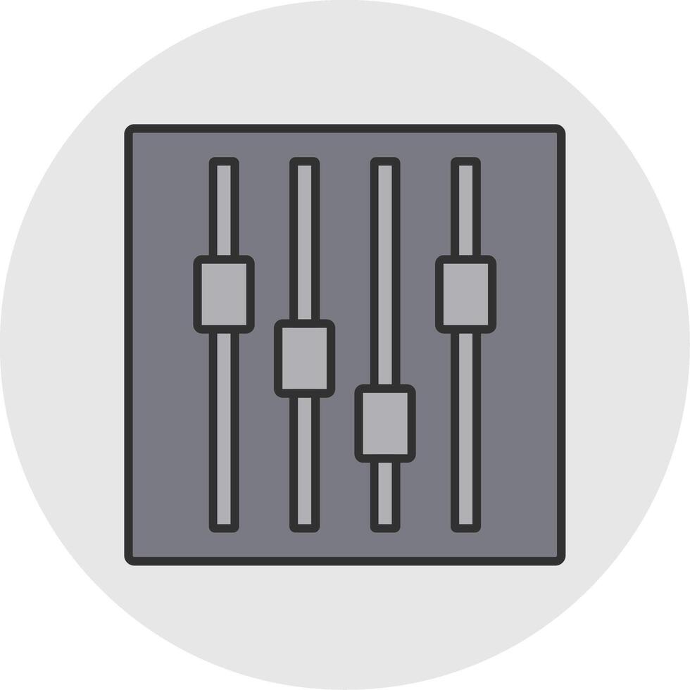 Fader Linie gefüllt Licht Kreis Symbol vektor