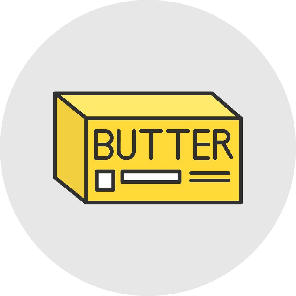 Butter Linie gefüllt Licht Kreis Symbol vektor