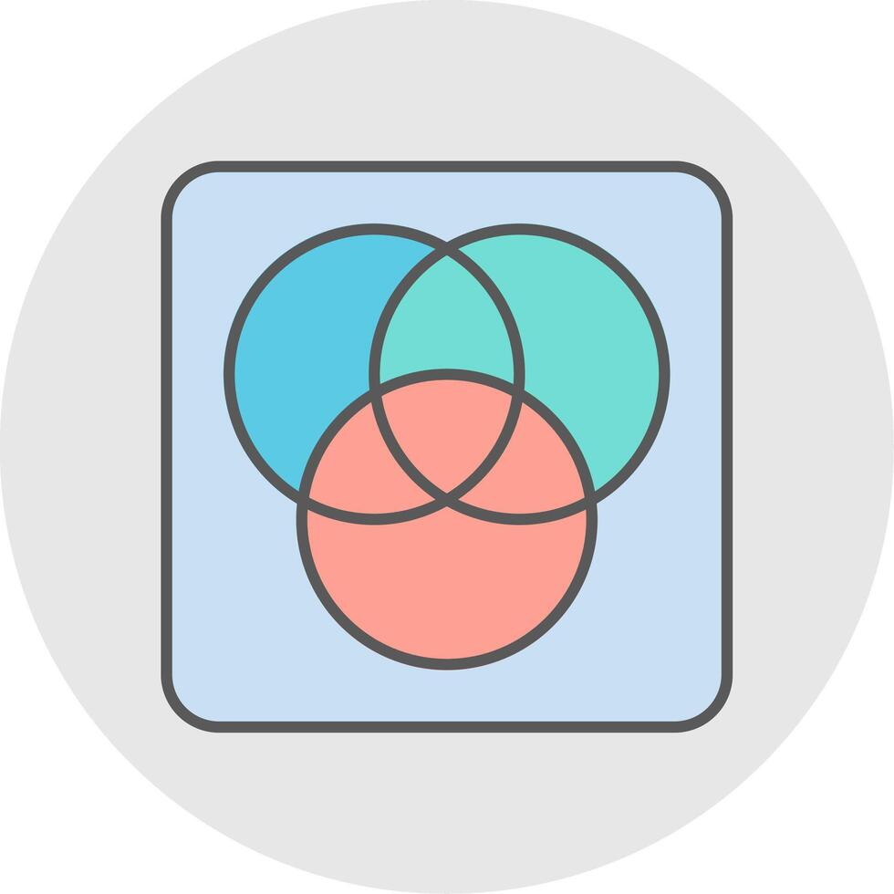 diagram linje fylld ljus cirkel ikon vektor