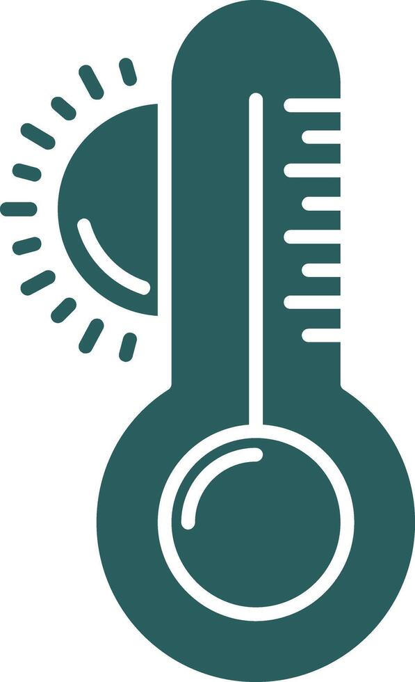 Wetter Glyphe Gradient Grün Symbol vektor