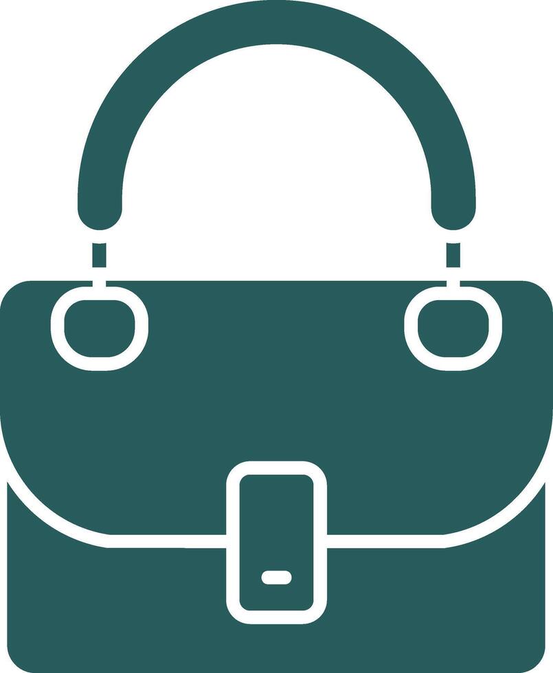 handväska glyf lutning grön ikon vektor