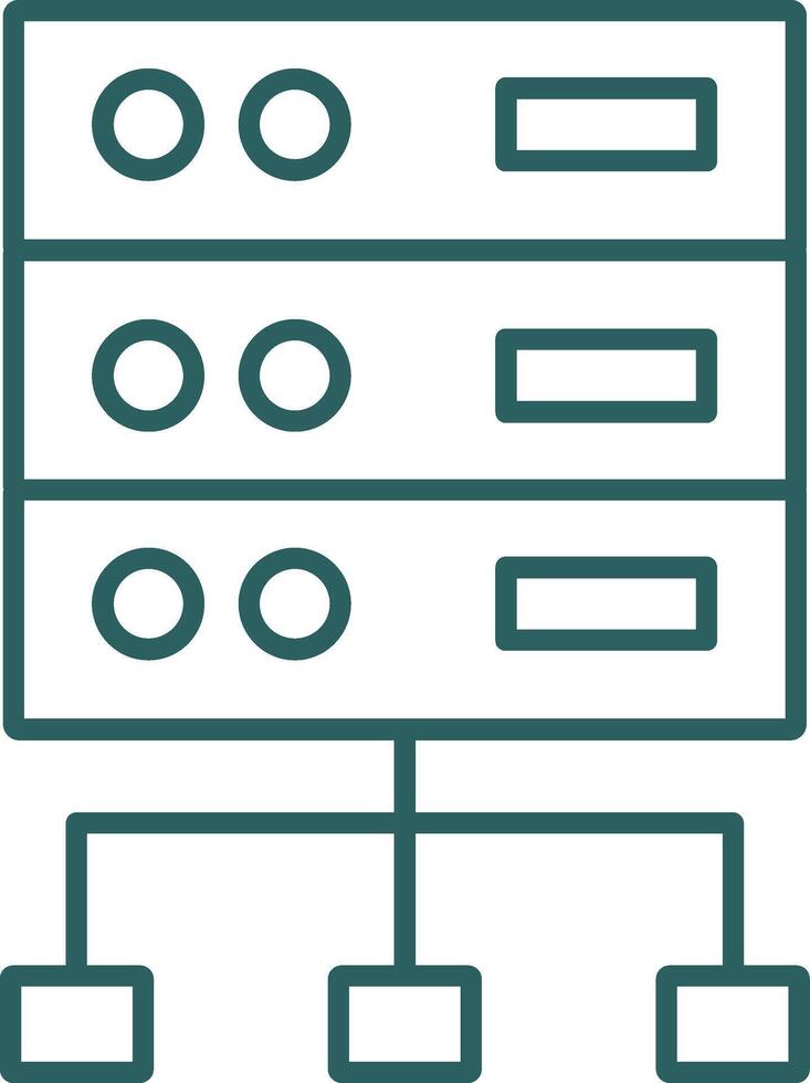 strukturiert Daten Linie Gradient Symbol vektor