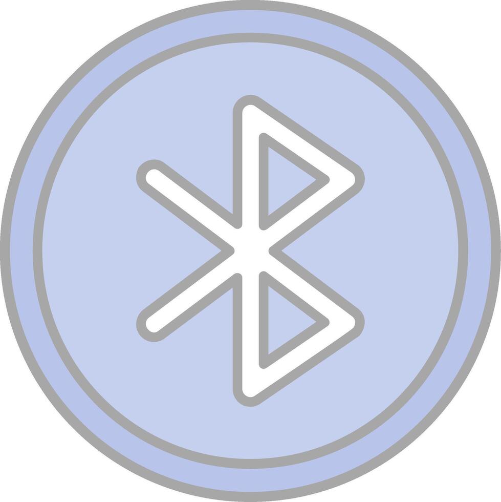 Bluetooth Linie gefüllt Licht Symbol vektor
