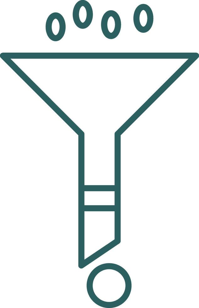 Symbol für den Farbverlauf der Filterlinie vektor