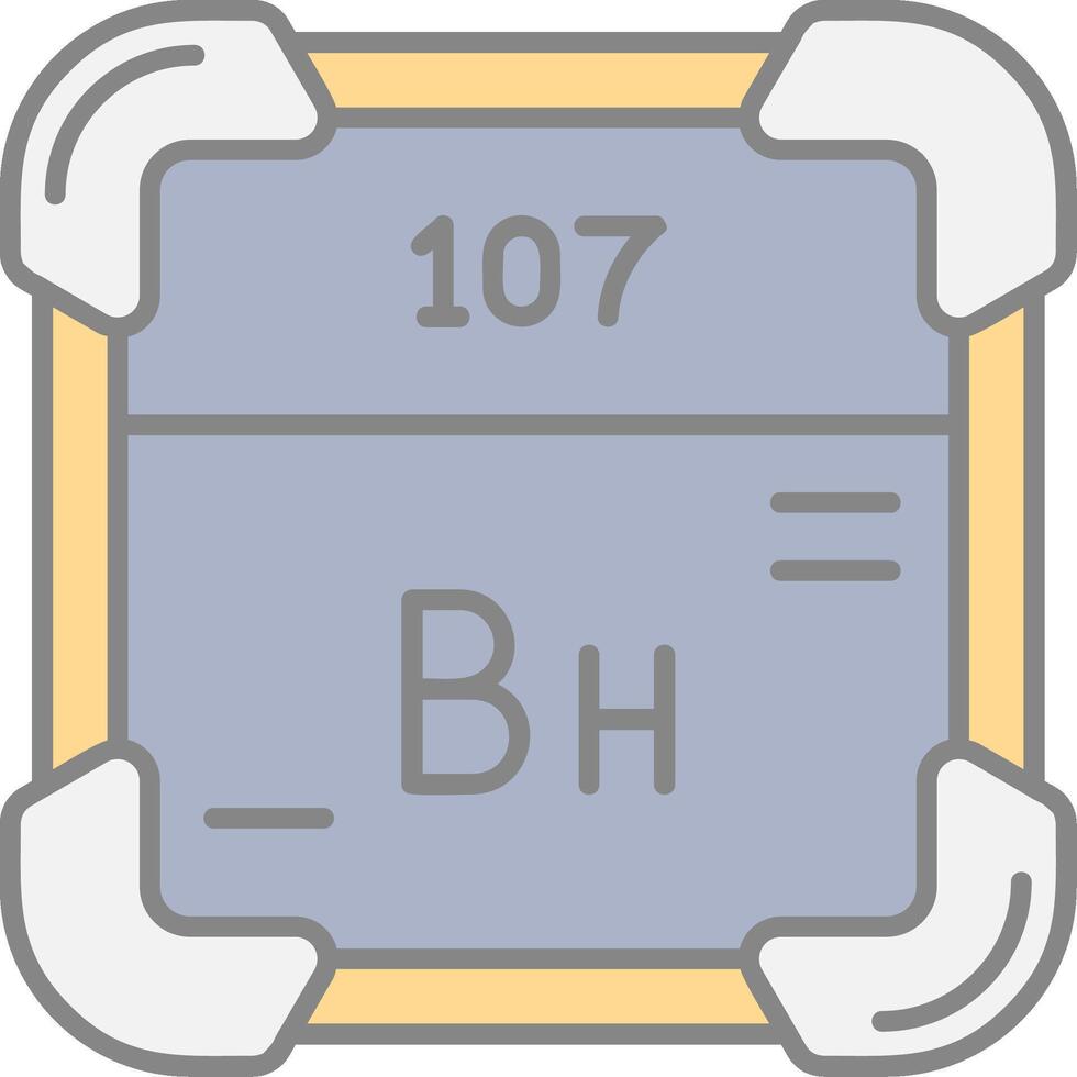 bohrium linje fylld ljus ikon vektor