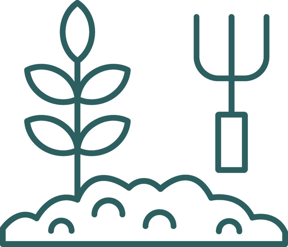 Symbol für den Gradienten der Gartenlinie vektor