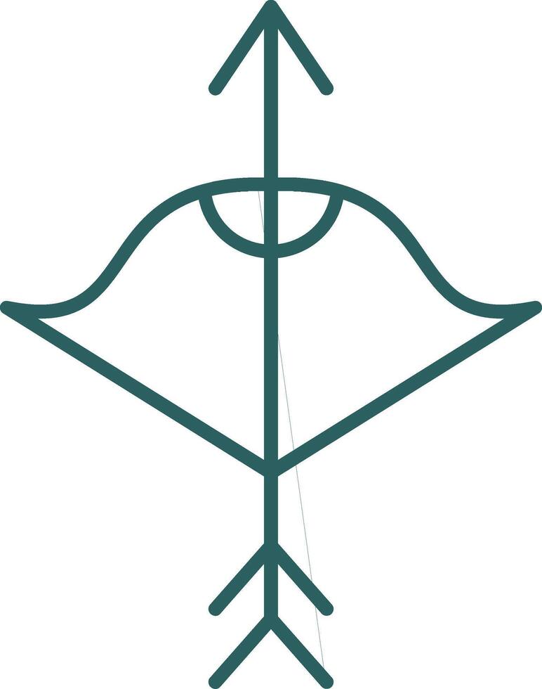 Symbol für den Gradienten der Armbrustlinie vektor