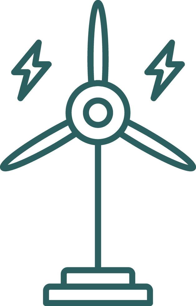 eolic Turbine Linie Gradient Symbol vektor