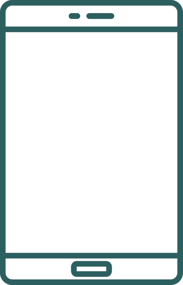 Symbol für den Farbverlauf der Smartphone-Linie vektor