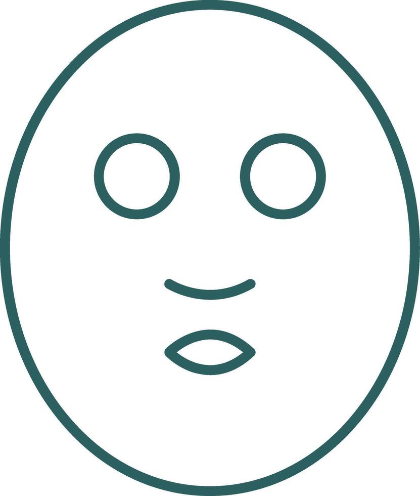 ansiktsbehandling mask linje lutning ikon vektor