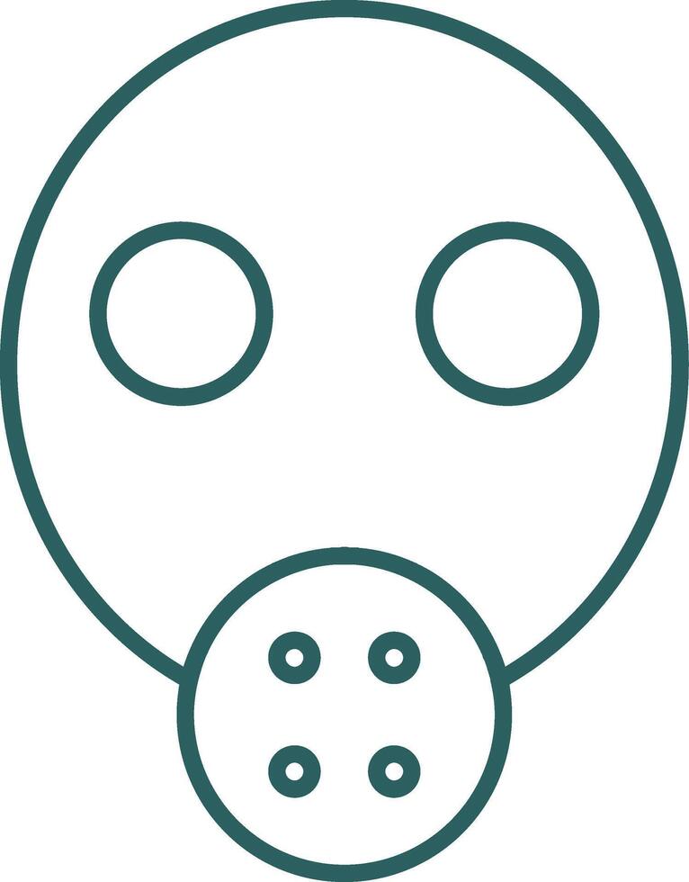 Symbol für den Farbverlauf der Gasmaske vektor