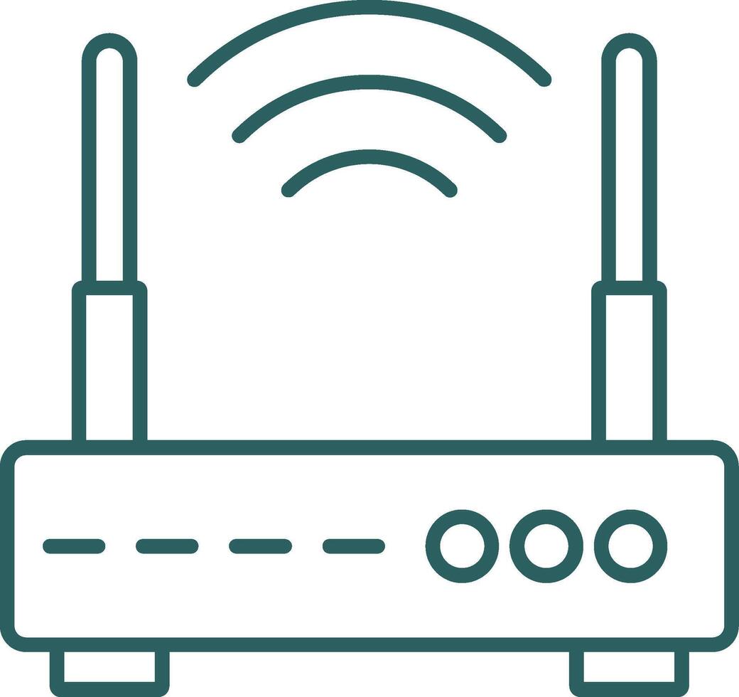 WLAN-Router-Linienverlaufssymbol vektor