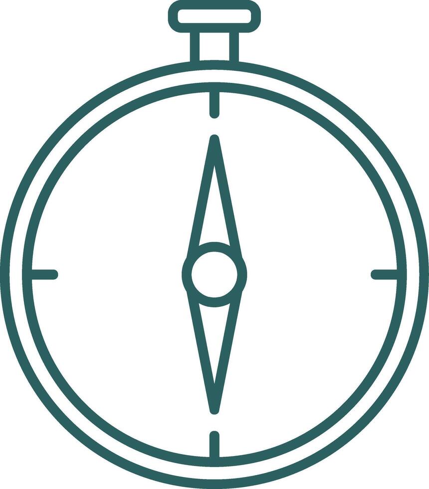 kompass linje gradient ikon vektor