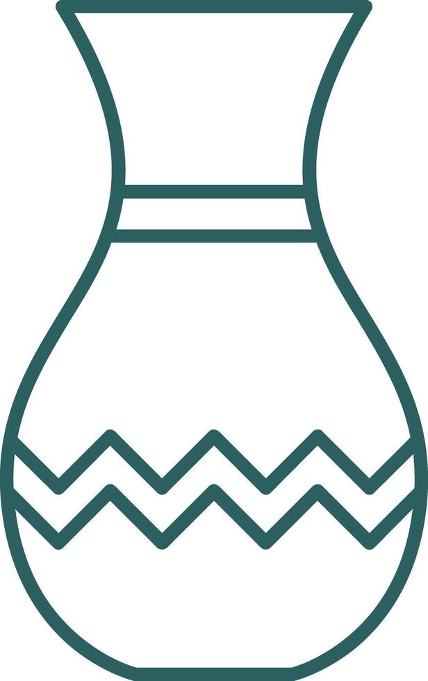 Symbol für den Gradienten der Vase-Linie vektor