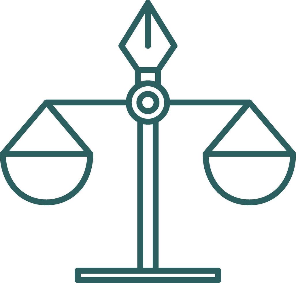 Gerechtigkeit Rahmen Linie Gradient Symbol vektor