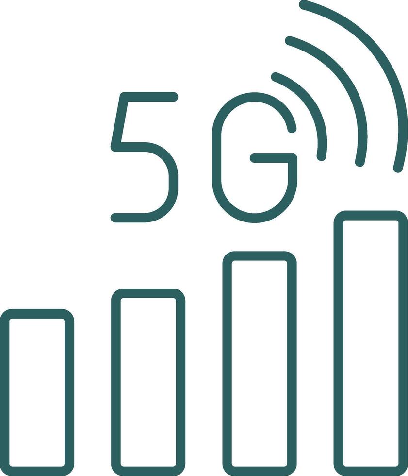 Signal Status Linie Gradient Symbol vektor