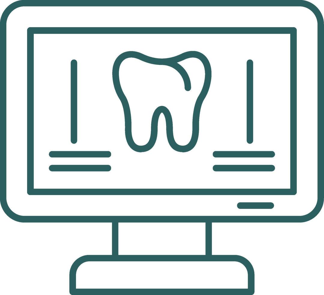 Orthopantomogramm Linie Gradient Symbol vektor