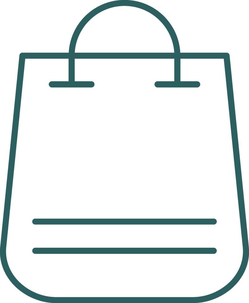 Symbol für den Gradienten der Einkaufstasche vektor