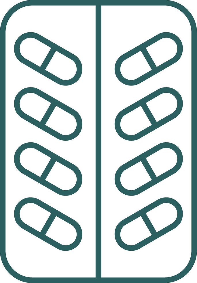 Pille Linie Gradient Symbol vektor